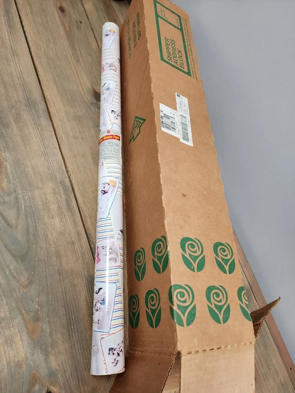 Vtg Lot 9 Dogs Dalmations Roll Wrapping Paper American Greetings 20 Sq Ft Each
